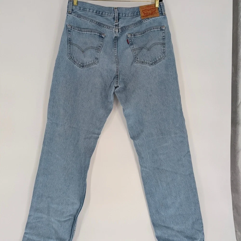 Levis 550 Relaxed‎ Fit Tapered Leg Light Wash Blue Denim Jeans Mens 34x34
